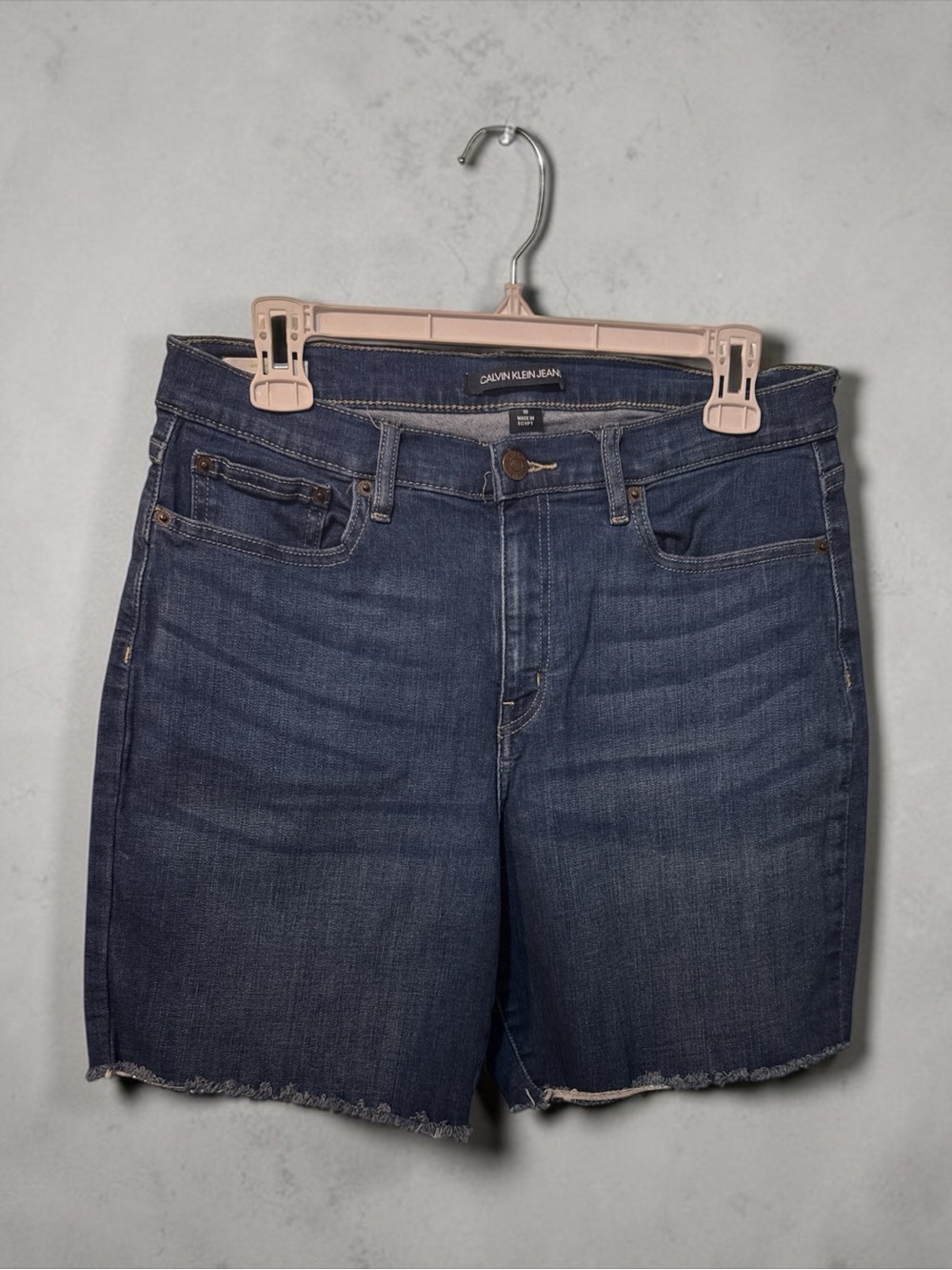 Calvin Klein Indigo Cutoff Denim Shorts